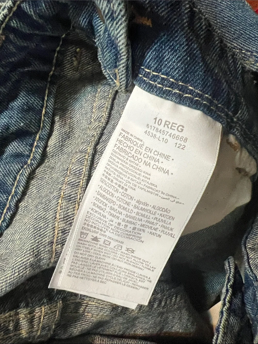 Levi's Blue Denim girls size 10 denim Shortall Overalls